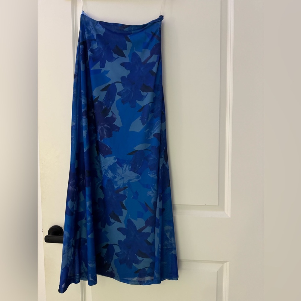 Princess Polly Blue Maxi Skirt